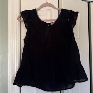 Wonderly Elegant Black Sleeveless Blouse